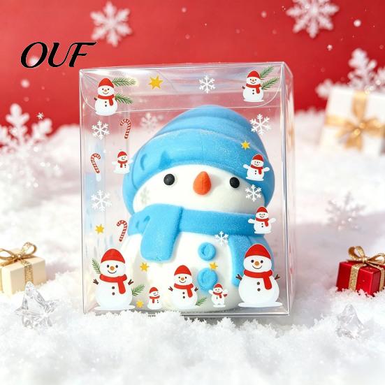 Xmas Tree Squeeze Toy Christmas Snowman Stress Relief Toy, Soft Toys for Adults Cat Paw Sensory Fidget Holiday Party Favors