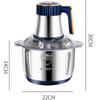 5L Capacity Meat Grinder 5 Speeds Stainless Steel Electric Meat Chopper 500W High Power Multifunctional Household Food Processor for Kitchen