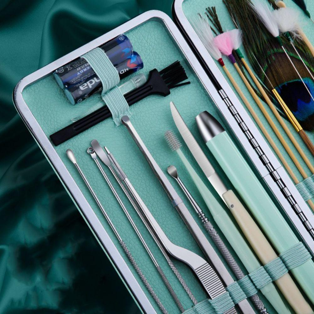 Portable Ear Cleaner Set Reusable Ear Wax Remover ASMR Earpick SPA