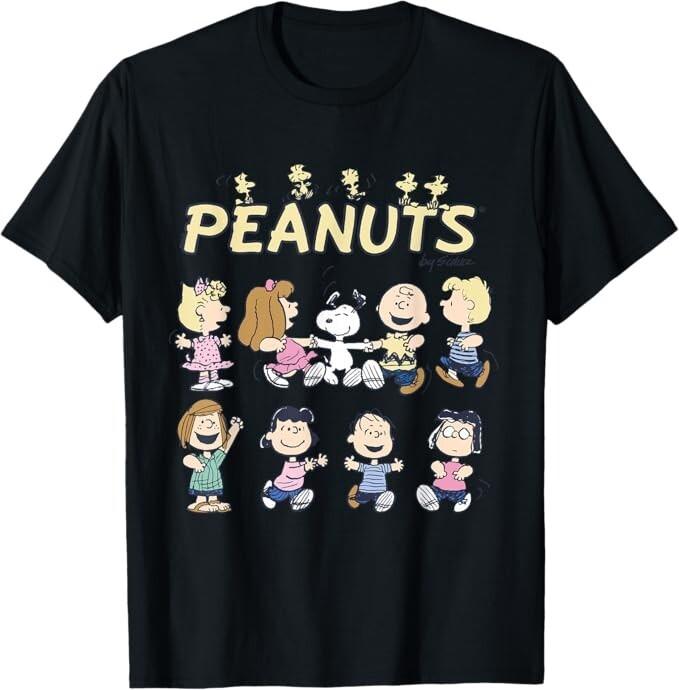 Peanuts Snoopy and friends dancingShort Sleeve Unisex T-Shirt Unisex T-Shirt