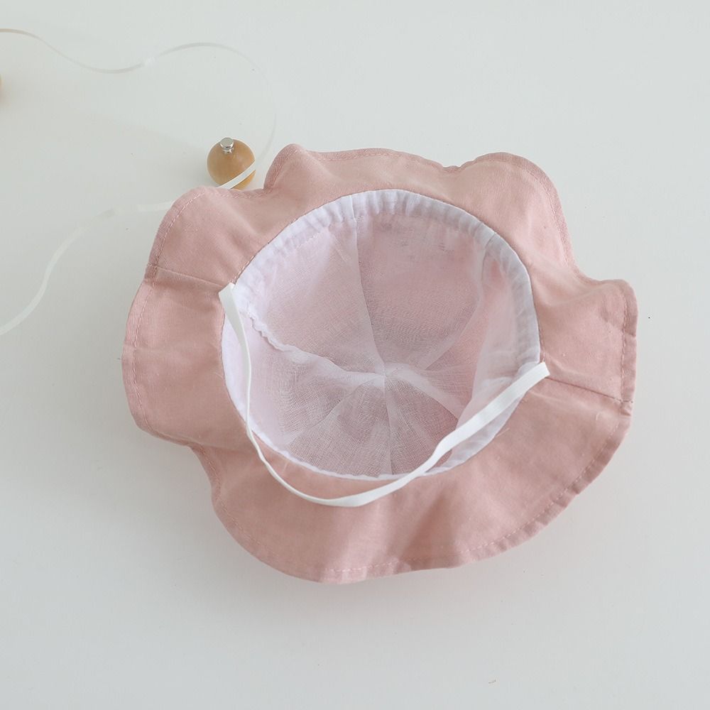 Pleated Infant Bucket Hat Love Heart Toddle Fisherman Hat Sweet Baby Sunhat  Baby