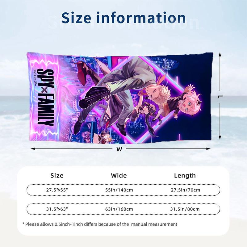 Spy x Family Beach towels also serve as bath towels summer essential a musthave for the outdoors the beach and the pool