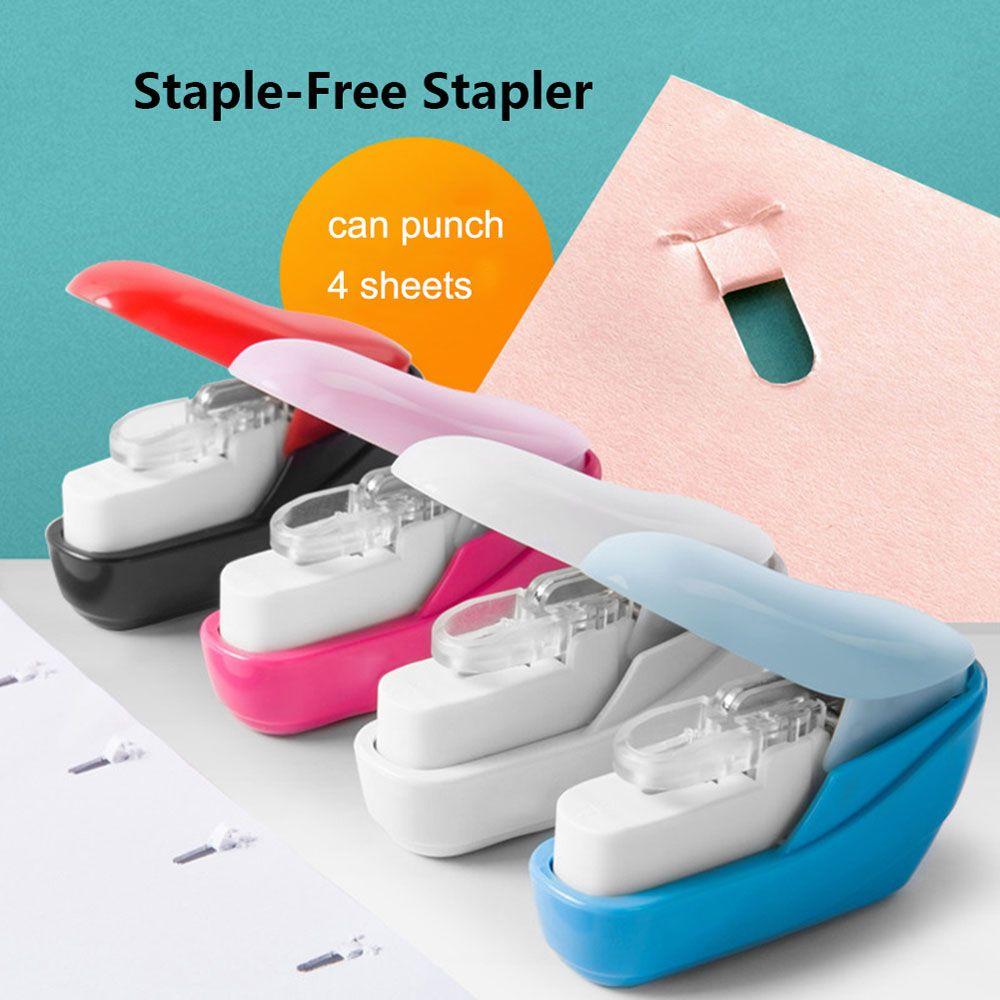 Students Supplies Mini Staple-Free Stapler Stapleless Stapler School Office Supplies Stationery