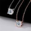 New Bull Head 1ct Moissanite Diamond S925 Sterling Silver Fashion Elegant Rose Gold Pendant Necklace Women's Brand Jewelry