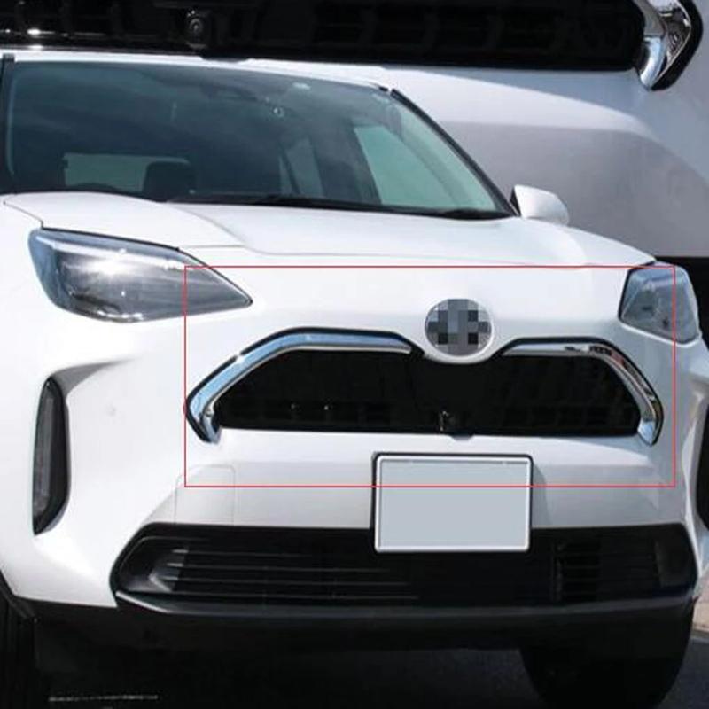 Для Toyota Yaris Cross АБС-Хром Накладки на решетку радиатора автомобиля Защитные наклейки Аксессуары для стайлинга автомобиля