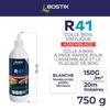 Colle Bois - BOSTIK - R41 - Spéciale D3 - Prise Rapide - Résistante à l'Humidité - 750 g