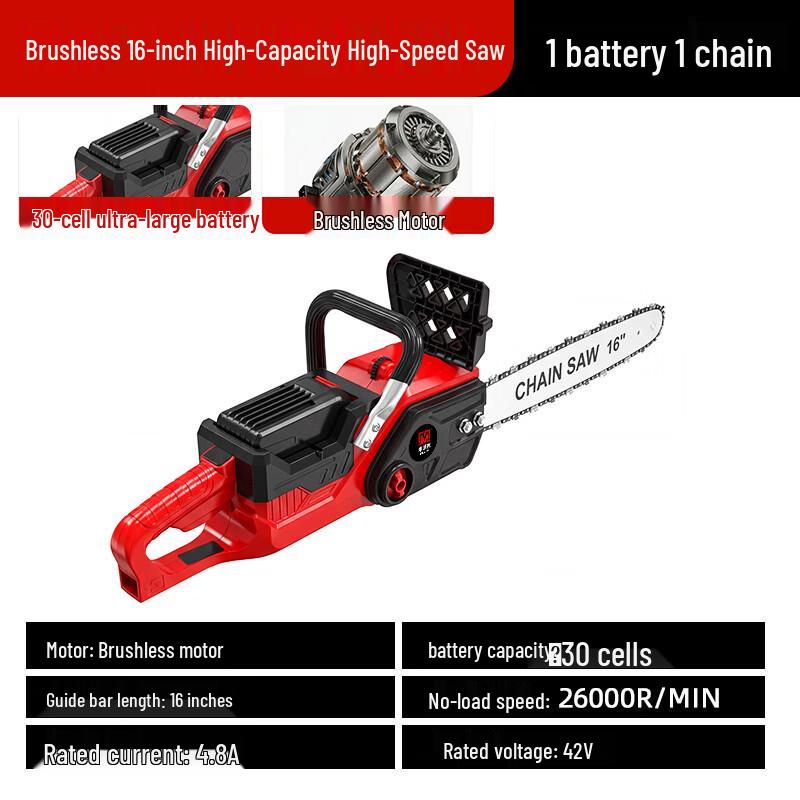 Mileide 42V Cordless Handheld Chainsaw CN plug (adapter included)