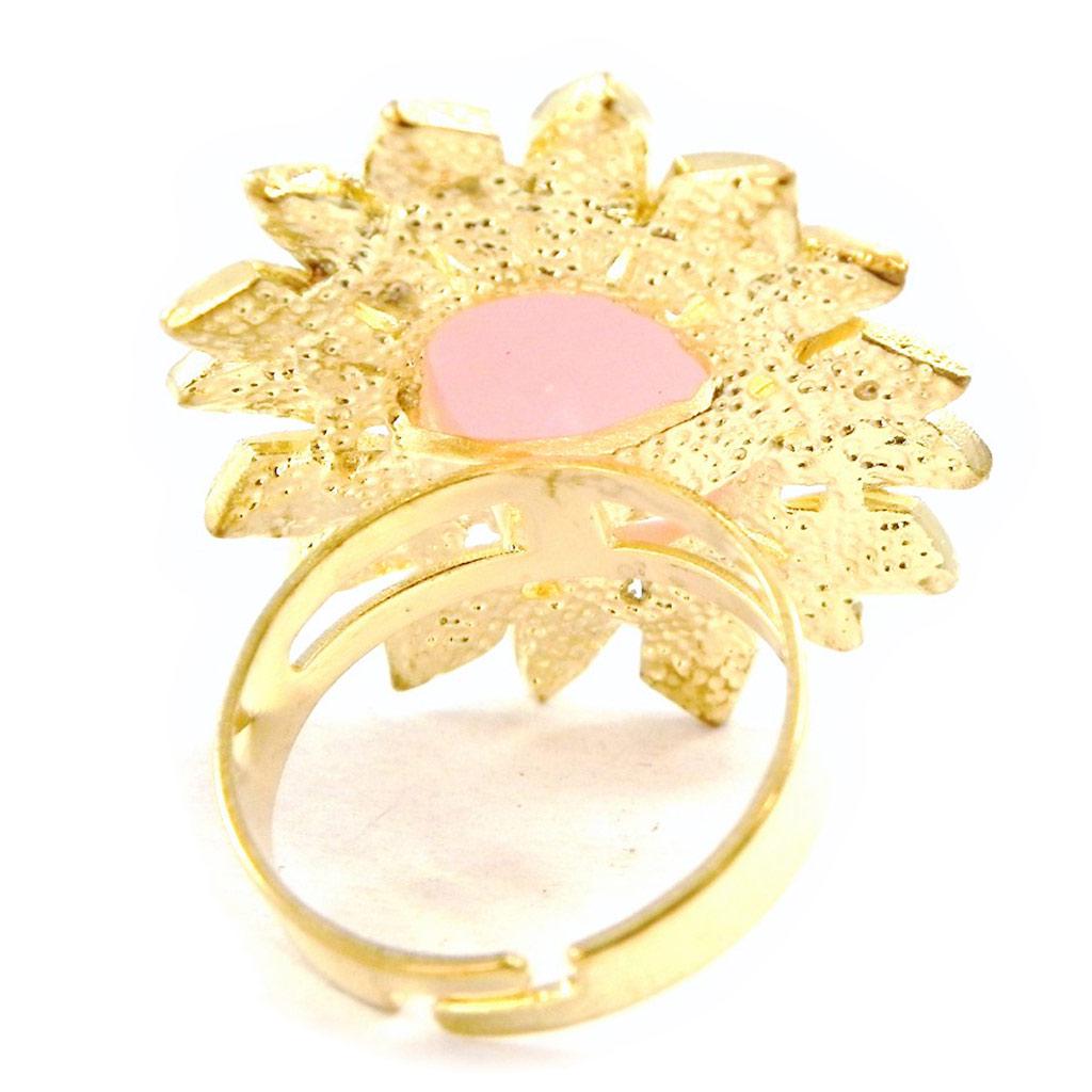 Les Trésors De Lily [E4200] - Pink 'Flowering' Ring