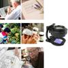 10X Magnifying Glass with Light and Stand, Folding Design 8 LED Illuminated Magnifying Glass for Close Work,Reading