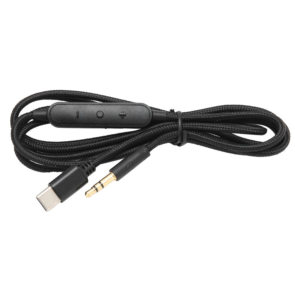 Type C Headphone Audio Cable USB C To 3.5mm Replace Headphone Cord with Microphone and Volume Control for MDR‑1A XB950