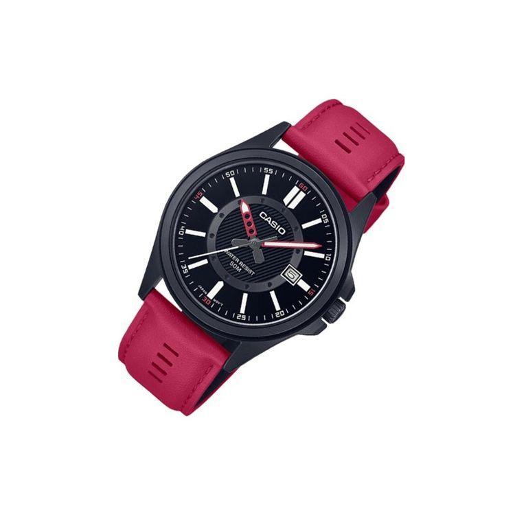 Casio 50M Waterproof Quartz Watch With Genuine Leather Strap Men watches Black MTP-E700BL-1EV