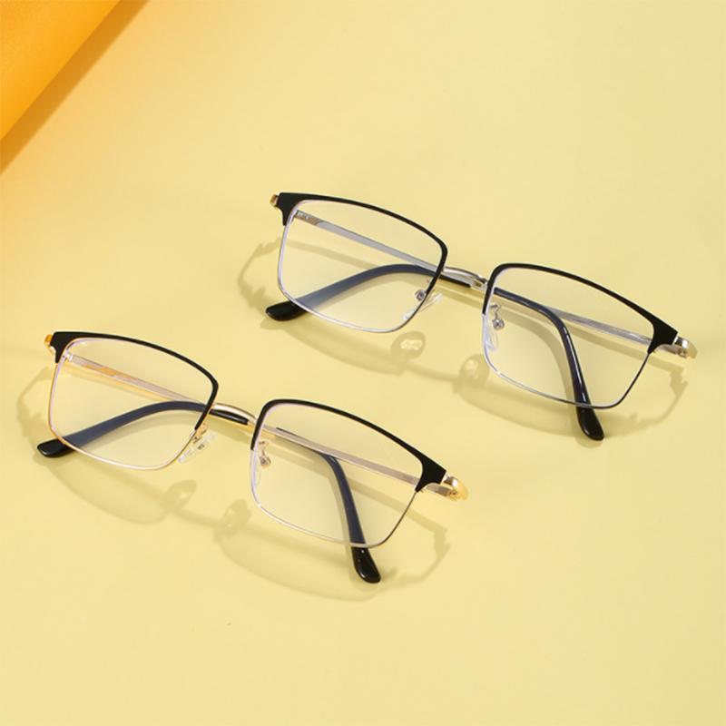 Student Nearsighted Eyeglasses For Women Metal Full Frame Square Myopia Eyeglasses With Prescription 0 -0.5 -0.75 To -6