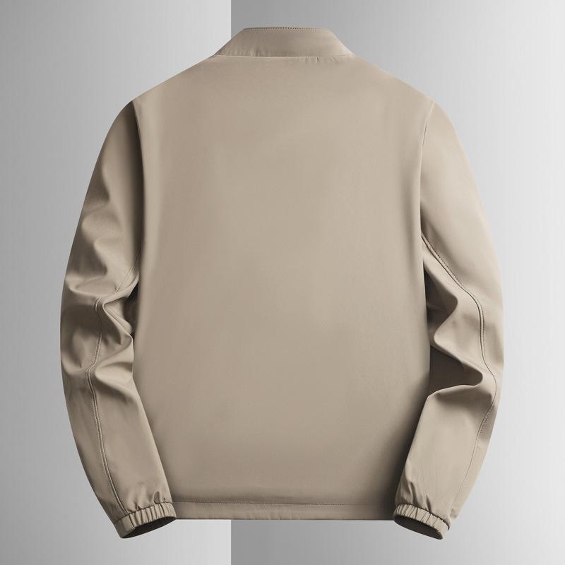 Куртка Мужская Осенний Стиль Для Пожилых Воротник-стойка Папа Повседневная Куртка Мужская на Одежде