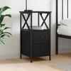VidaXL Bedside Table Black 34x35.5x70 Cm Engineered Wood 825943