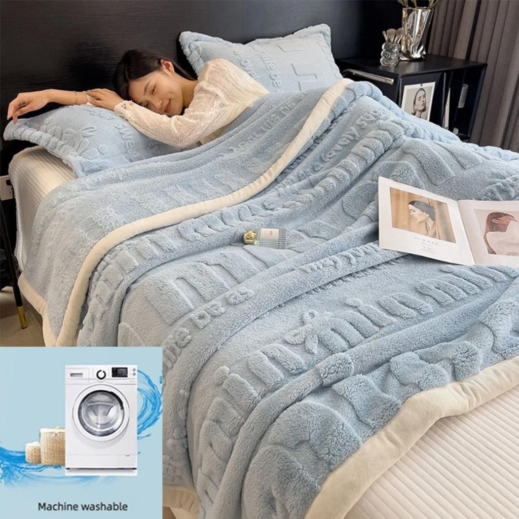 1PC New Winter Blanket for Bed Soft Fluffy Sofa Blankets Warmth Cozy Four-season Versatility Blankets for Beds Sofa Nap Blanket