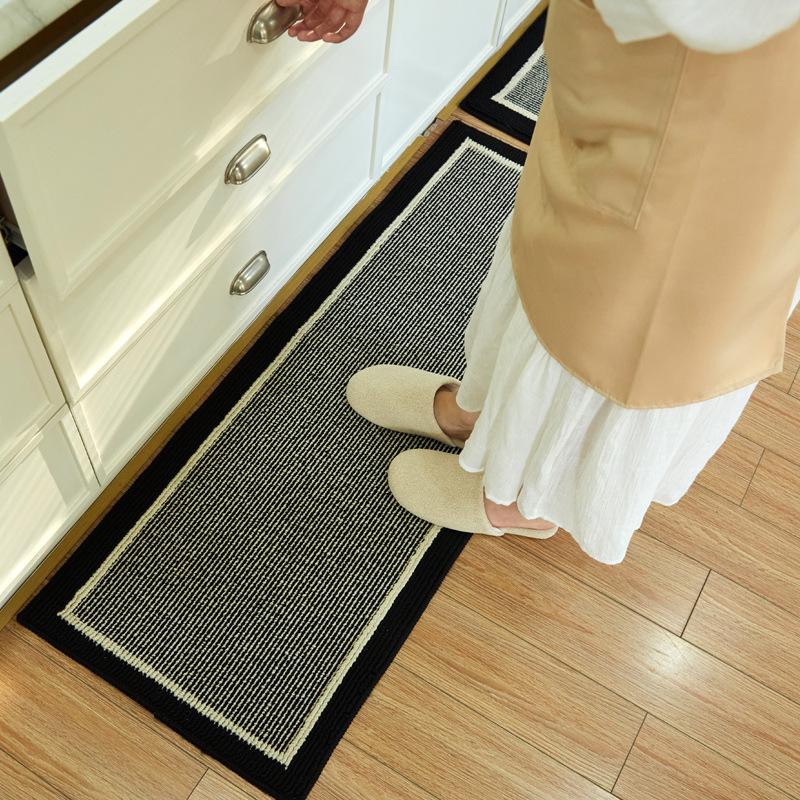 Kitchen Floor Mat Advanced Sense Non-slip Absorbent Oil Absorbent Foot Mat Entry Door Wear-resistant Machine Washable Door Mat Carpet
