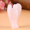 Pink Rose Quartz Angel Hand-Carved Hand-Carved Angel Statues Angel Figurine Decor  For Women