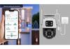 iCSee 6MP Dual-Lens PTZ Camera: Outdoor Waterproof HD Surveillance with Full-Color Night Vision