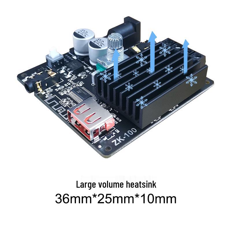ZK-1002M Цифровая плата усилителя Bluetooth 2.0 Стерео, 100 Вт x 2, Множество входов.
