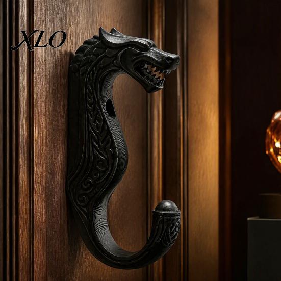 Unique Gift for Viking Lovers 3D Printed Dragon Wall Hook, Decorative Nordic Style Coat Hanger, Durable Ornament Hook Storage Organizer Entryway