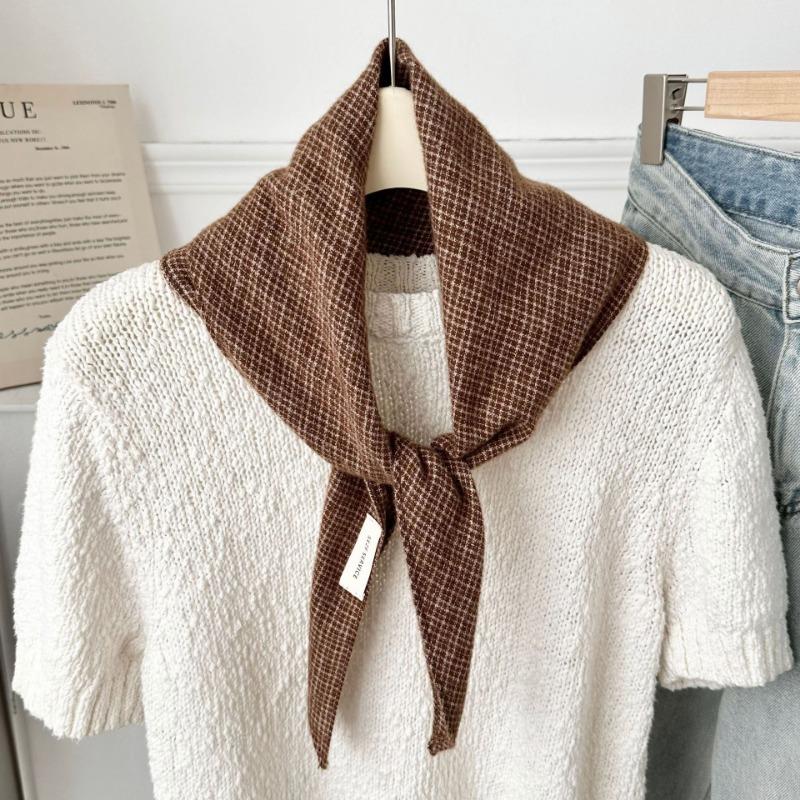 Winter Scarf Atmosphere New Fashion Sweet Couple Scarf Plaid Shawl Rhombus Scarf Waist