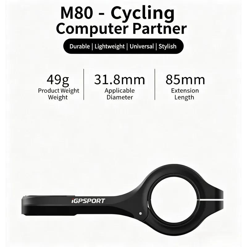 iGPSPORT M80 Bike Computer Mount Out-Front Stem Mount for Garmin Bryton GoPro Camera Light Bicycle