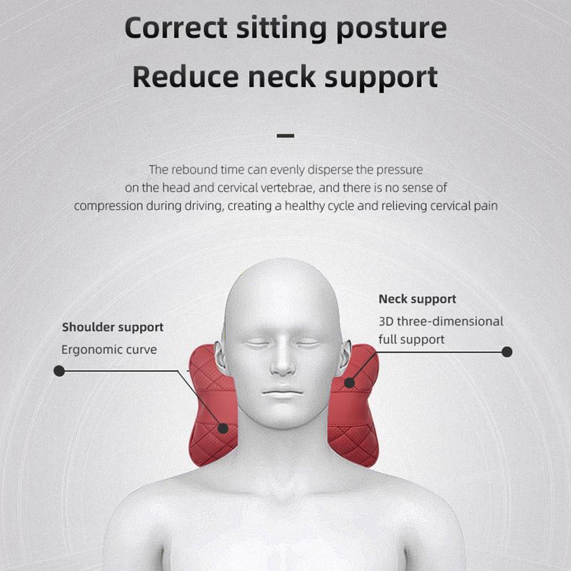 cxfnzt1 Leather Car Seat Headrest Comfortable Lumbar Support For Mitsubishi Eclipse Lancer Outlander Pajero ASX Colt I200 Ex Star Mirage