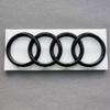 B Black/Silver 4 Ring ABS Car Hood Front Bonnet Grill Rear Trunk Emblem Logo Badge Sticker For  A3 A4 A5 A6 A7 Q2 Q3 Q5 Q8 TT