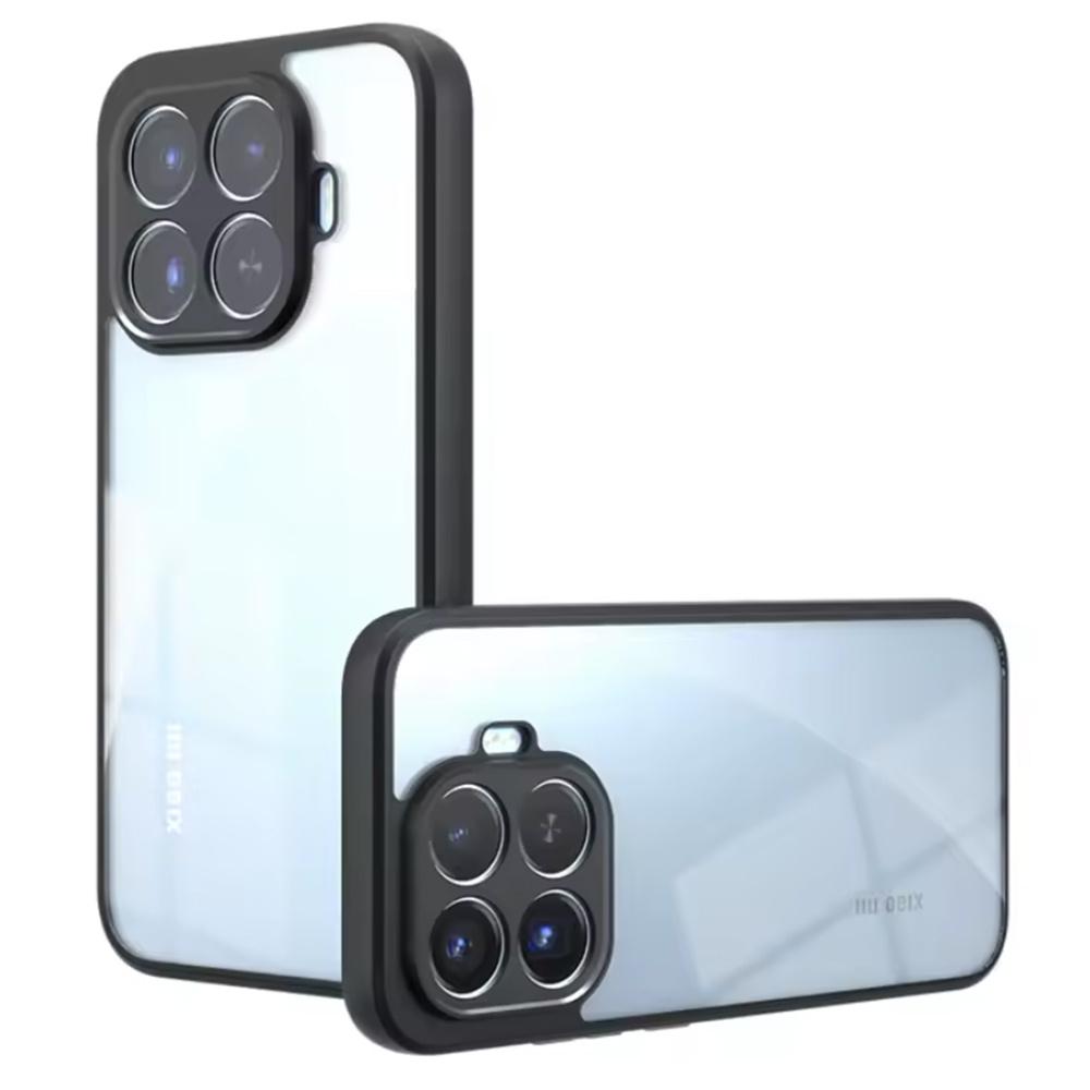 Case for Xiaomi 17T, Fusion Hybrid, transparent with black frame