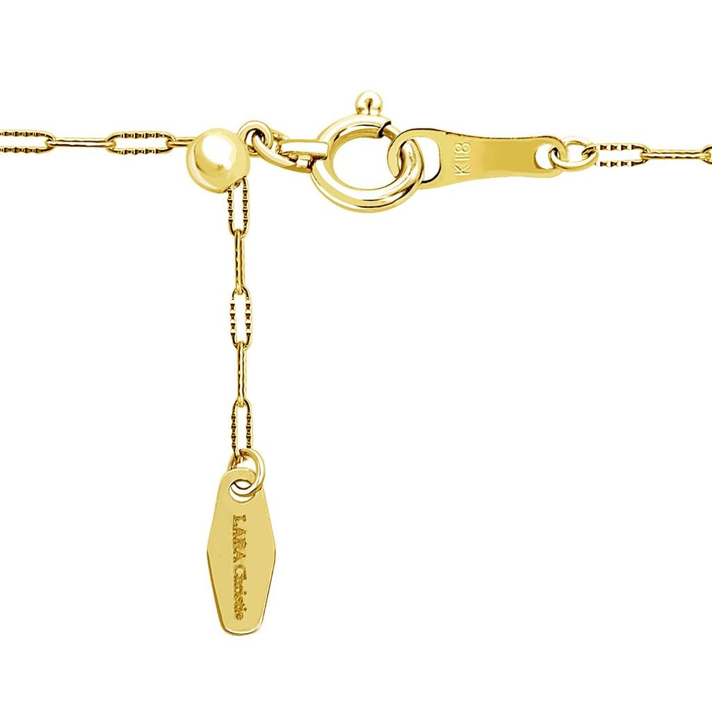 Gold Chain Necklace 18K K18 Fantasia Wave Width Maximum 45cm Length Adjustable [Lara Christie] 1.2mm Approx. 1.4g Lc97-0010