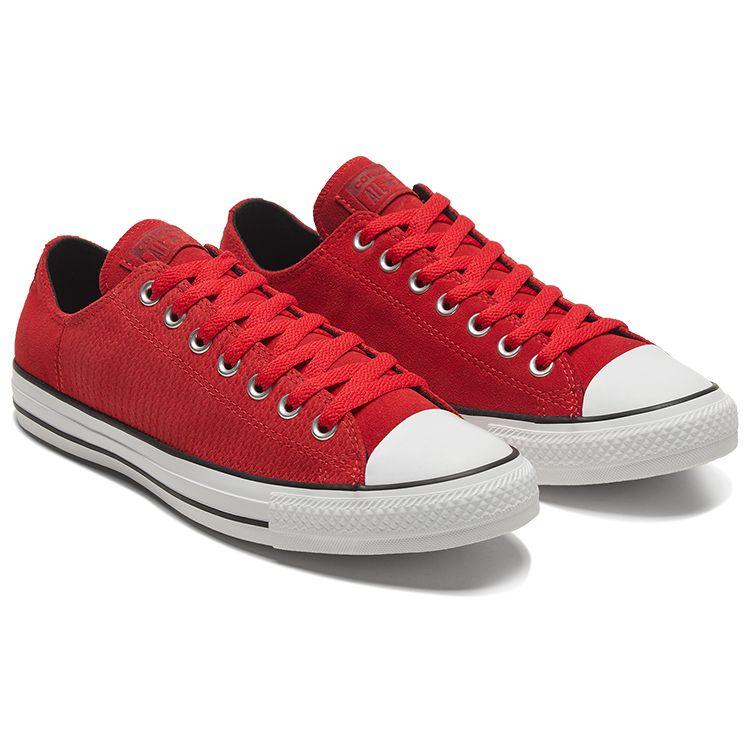 Converse Chuck Taylor All Star Удобные Повседневные Универсальные Низкие Кеды из Канваса Унисекс Красные Белые 169446C