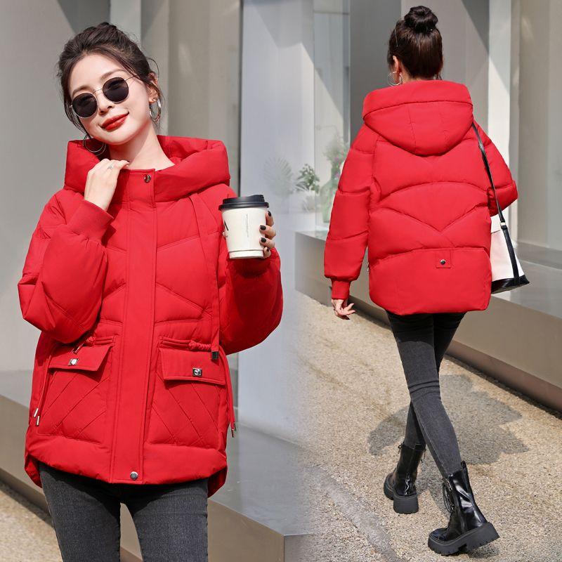 Winter Women Casual Warm Down Cotton Jacket Hooded Thick Puffer Clothing Short Coat Casual Loose Outerwear Female