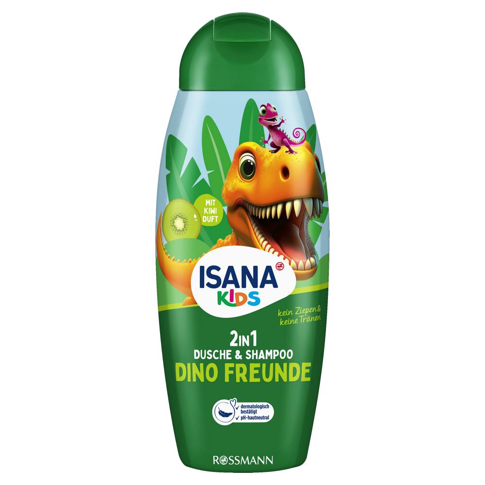 Isana Kids Шампунь и гель для душа 2-в-1 Друзья-динозавры 300 мл