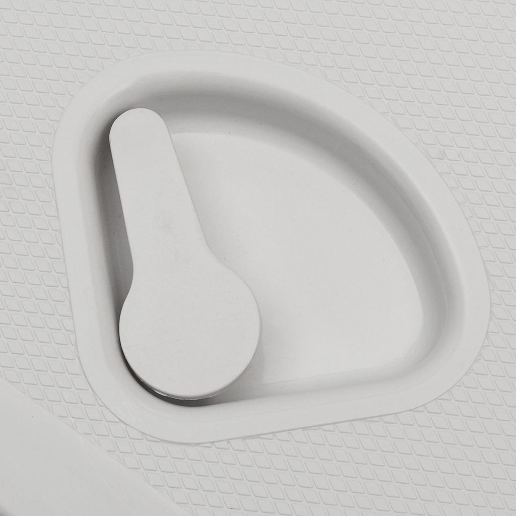 Compartment Access Hatch Plate White Inspection Yacht Cover RV Ship Part White Plastic Watertight Marine Boat Caravan Deck 23.86x13.90""