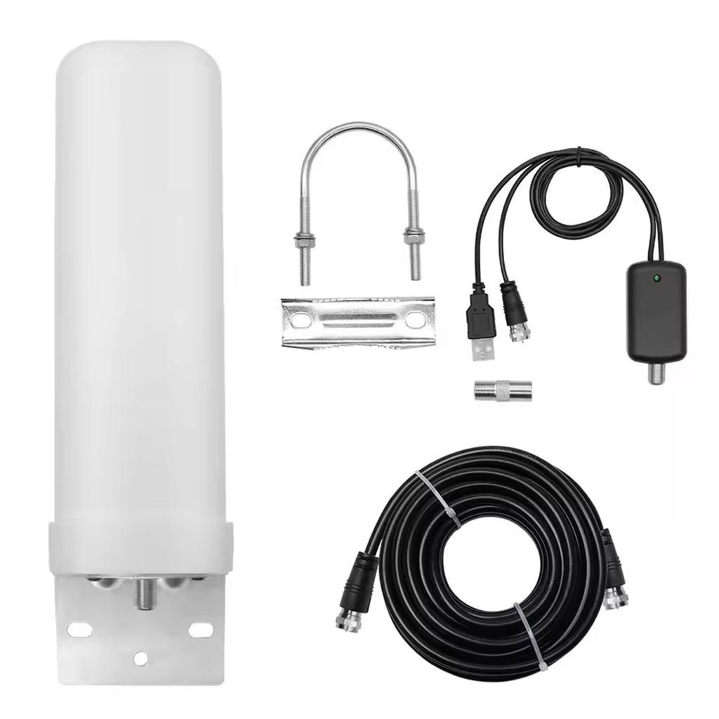 Уличная комнатная цифровая ТВ-антенна с сильным сигналом 35 дБи, усилитель сигнала дальнего действия, 4K 1080P, бесплатные HDTV-каналы для ATSC/DVB-T/DMBT