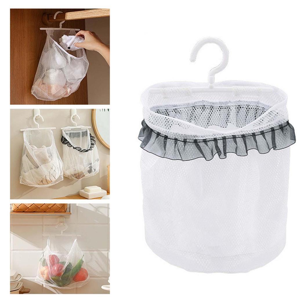 Multipurpose Clothespin Bag with Hanger Breathable for Bathroom Hotel Home