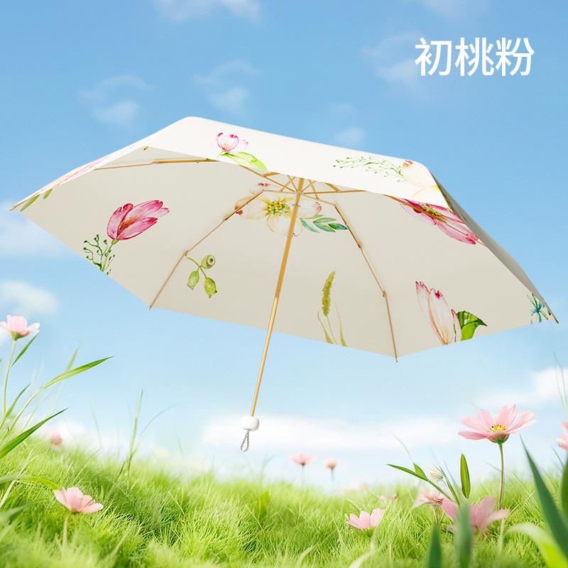 Sun Umbrella Sun Protection UV Protection Women's Mini Portable Small Outdoor Weather and Rain Capsule Umbrella Folding Parasol
