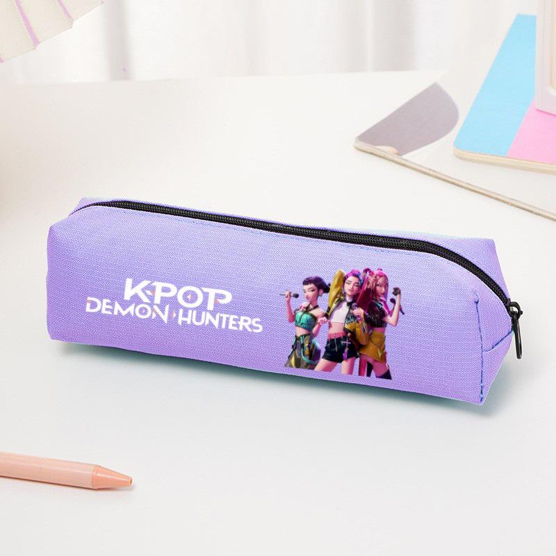 Мультянальный пенал 'Девушка-охотница на демонов K-pop' - Сумка для канцелярских принадлежностей из Оксфордской ткани для учеников начальной школы