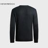 Мужской вязаный свитер Emporio Armani с круглым вырезом и логотипом-орлом
