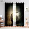 Крутые Вода и Огонь Футбол Горячая Кровь 3D-принтованные Шторы Подходят для Спальни Гостиной Киберспортивные Декоративные Шторы 2 ШТ