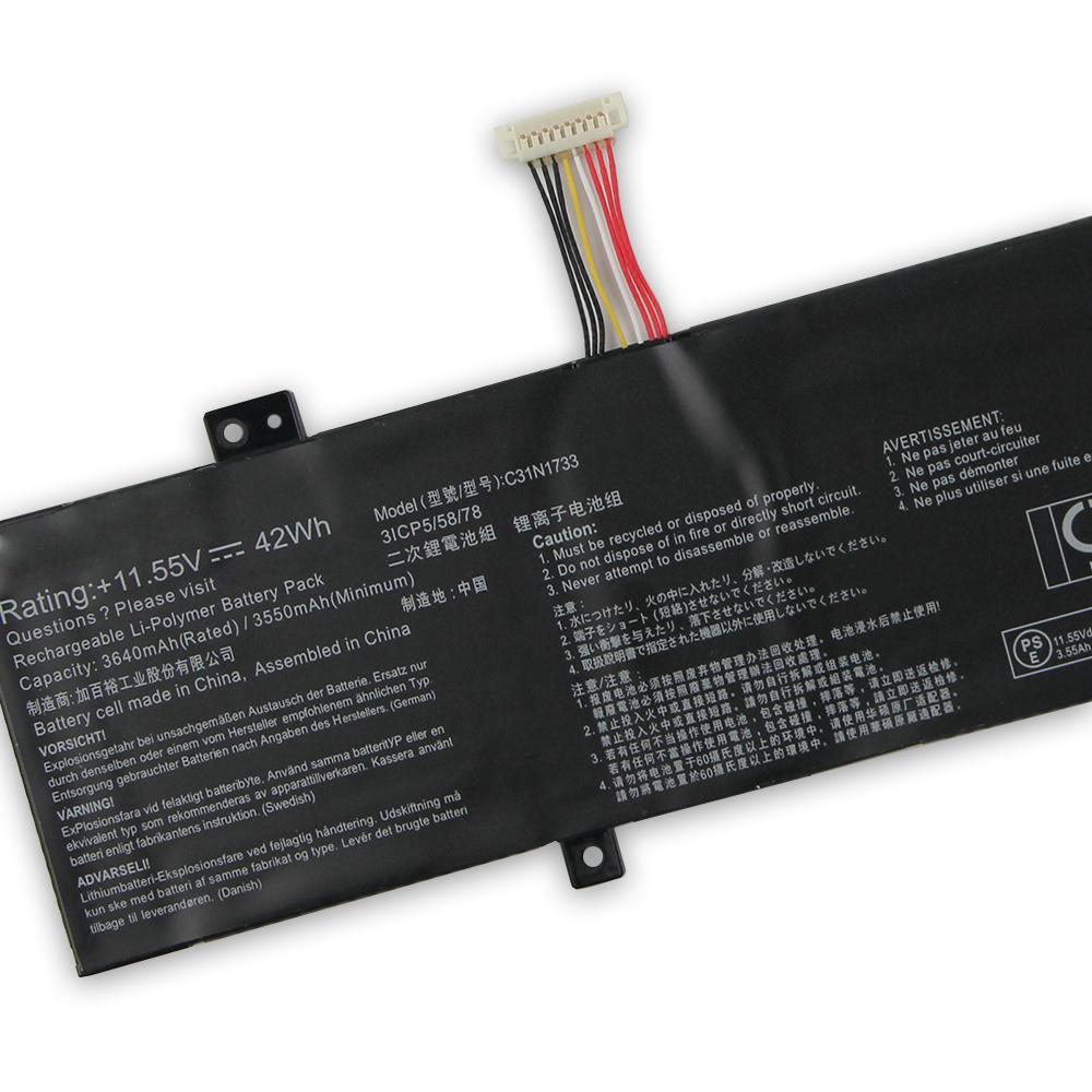 Премиум-аккумулятор для ноутбука ASUS VivoBook Flip TP412 TP412U TP412FA TP412UA C31N1733 3640 мАч