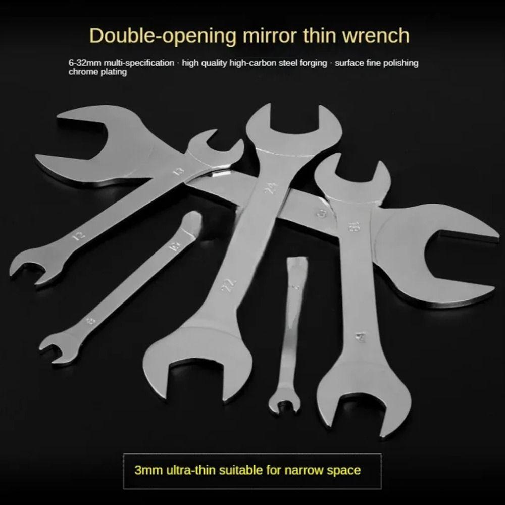 1Pcs 3mm Ultra-thin Thin Open End Wrench Hi-Spec Double-end Fixed Spanner  Car Bicycle Repair Tool