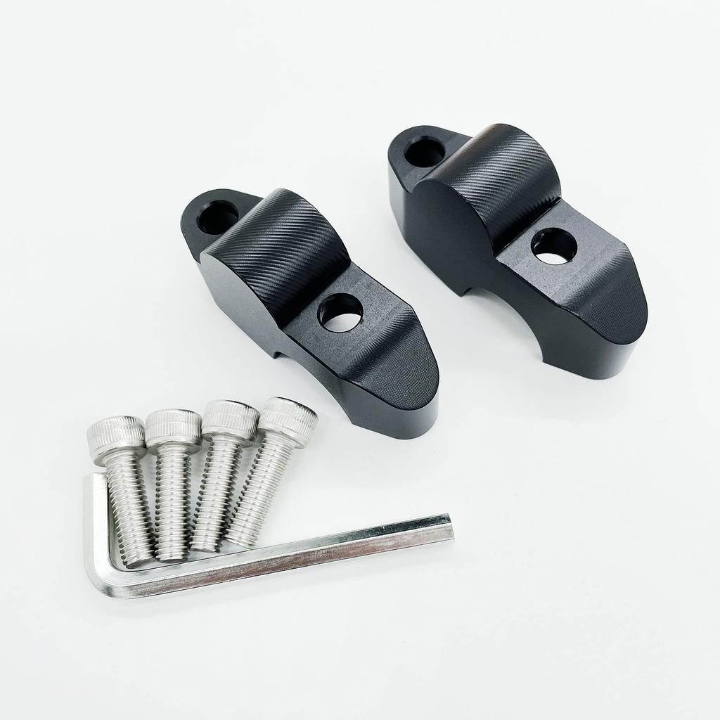 Motokano 390 Duke Handlebar Riser, 1.0 Inch (2.5 Cm) Up, Near 0.7 Inches (1.8 Cm), Back Pain Prevention, Black