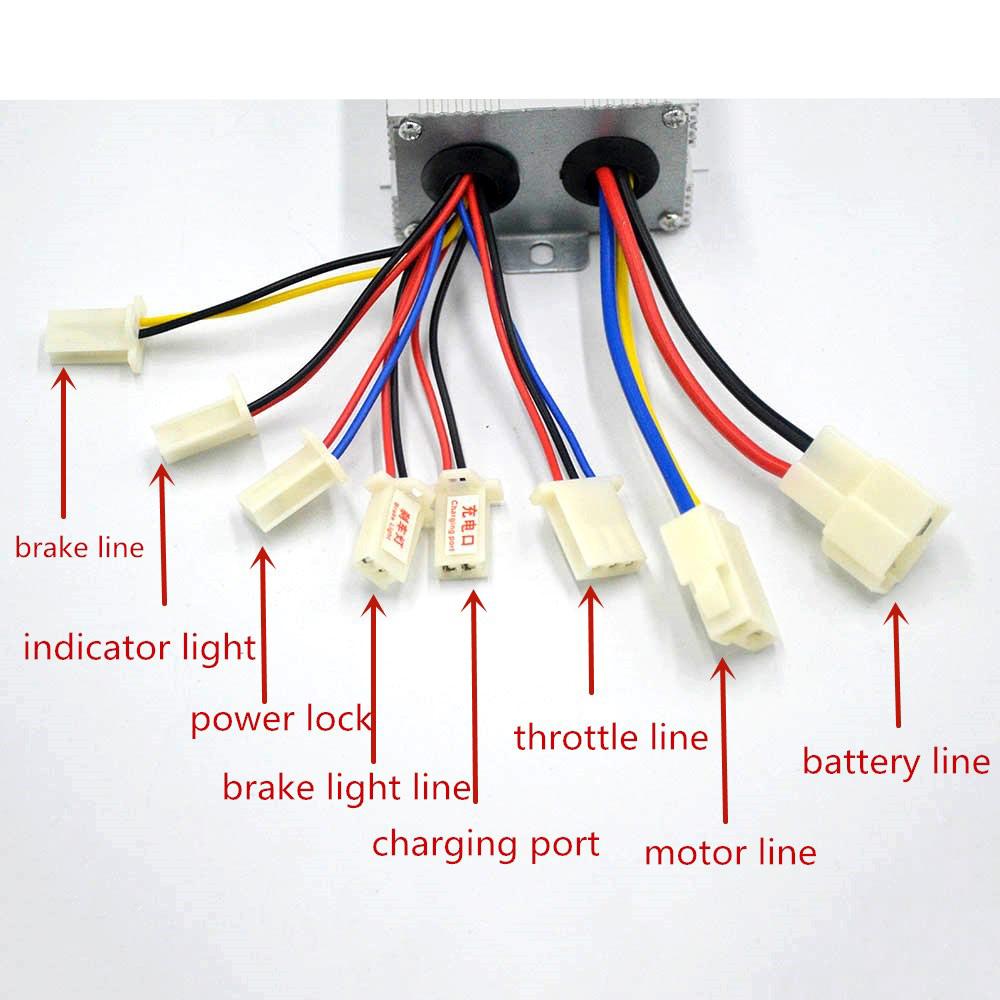 Контроллер скорости коллекторного двигателя постоянного тока 36 В 800 Вт для электровелосипеда, электровелосипеда, скутера