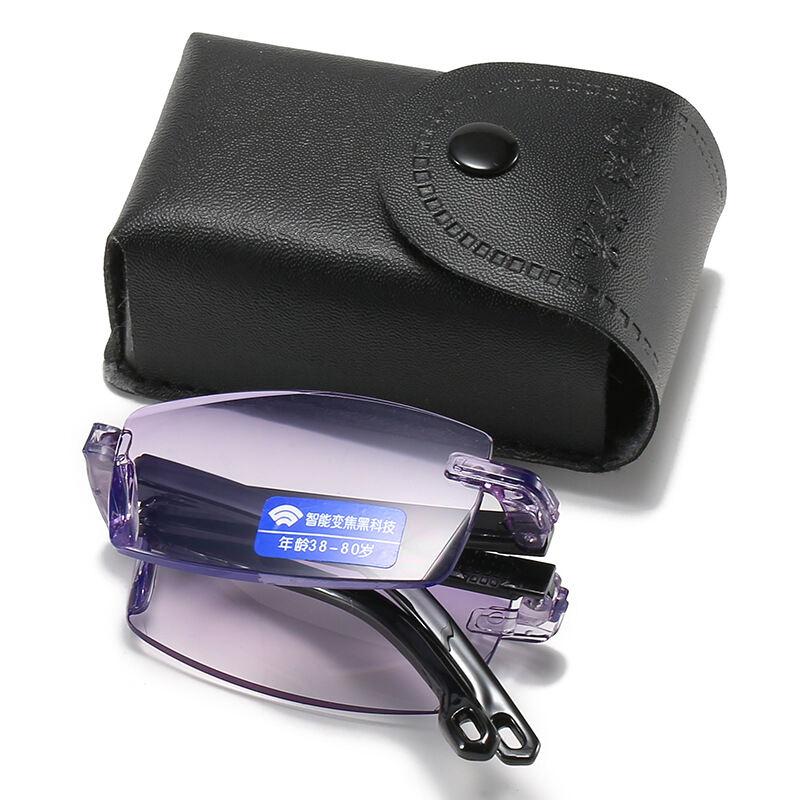 Складные очки для чтения для мужчин и женщин с ромбовидной огранкой, синий свет, блокирующие очки без оправы, очки для дальнего зрения, диоптрии от +1,0 до +4,0