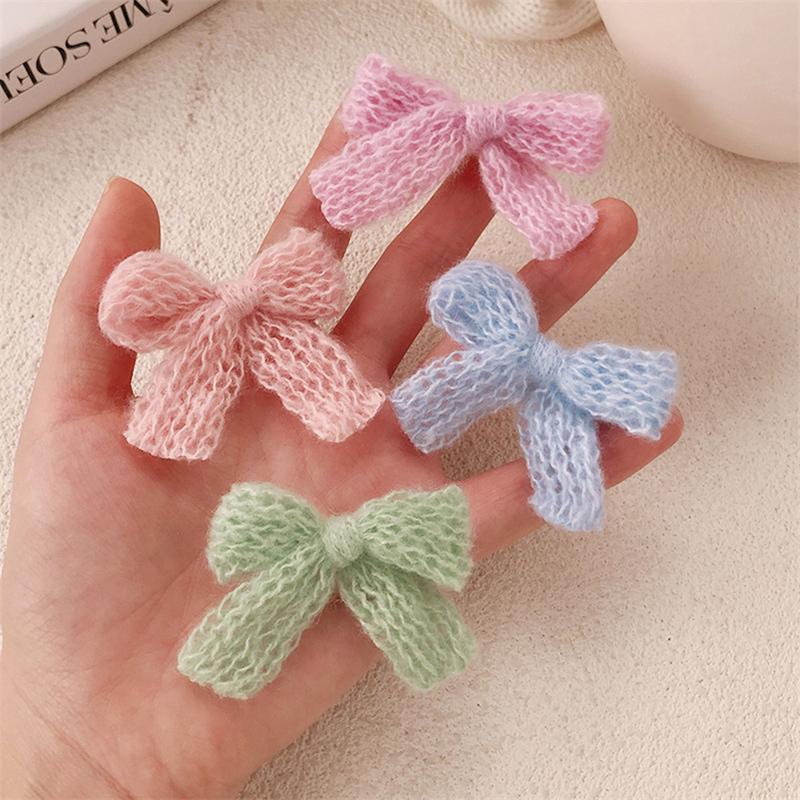 2 шт., сладкие, милые, красочные, осенне-зимние, заколки-банты, модные, допаминовые, боковые зажимы для женщин и девочек, кавайные аксессуары для волос, подарки