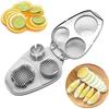 Brunbeste 3-in-1 Manual Egg Slicer, Hard Boiled Egg Cutter, White, 20x15x8cm