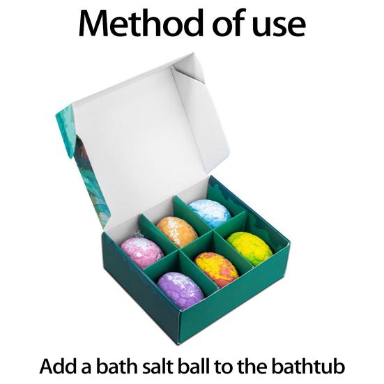 6 шт. шариков соли для ванны, нежная формула, длительный аромат, милое яйцо динозавра, бомбочки для ванны в ванной, подарок на день рождения