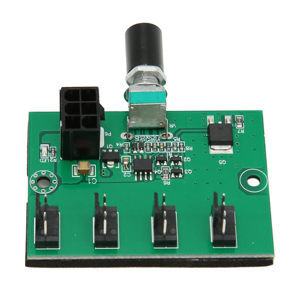 Chassis Fan Speed Controller Fan Speed Controller Hub DC 12V PWM 4 Channel Fan Adapter for 4pin 3pin 2pin PC Fan