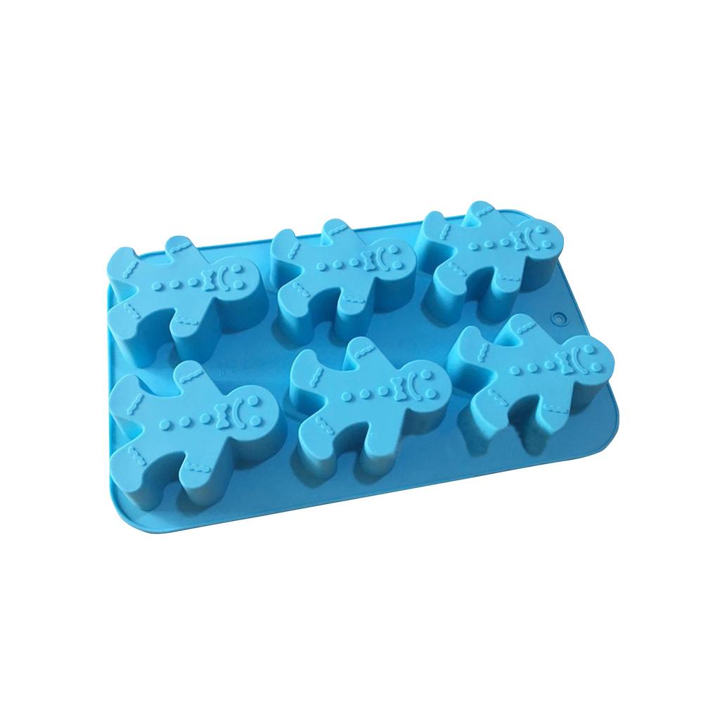 6 Gingerbread Man Silicone Ice DIY Silicone Ice Chocolate Cake Mold